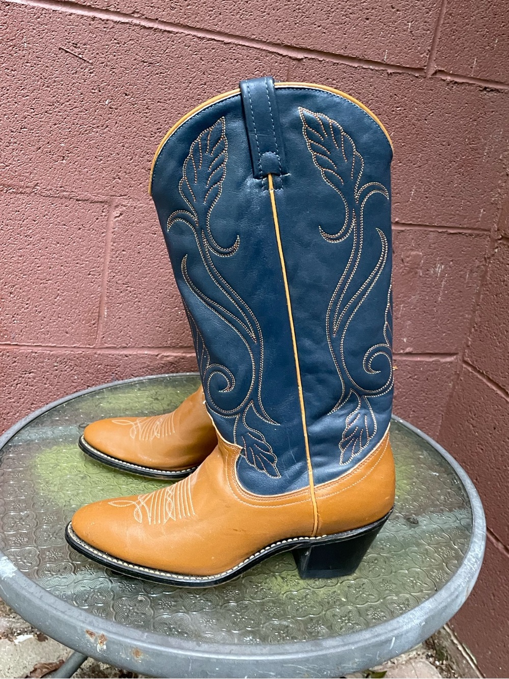 Acme Vintage Western Leather Cowboy Boots Size 8 Medium Women’s